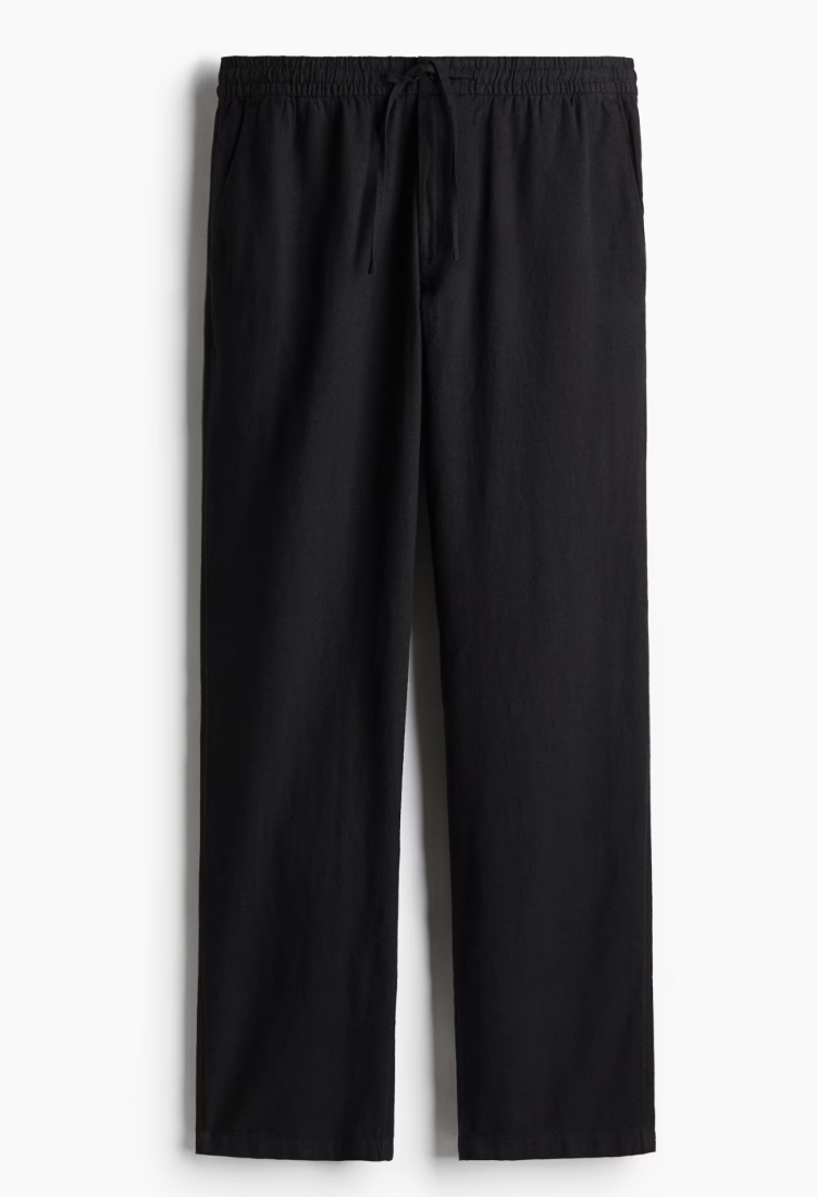 H&M | Regular-Fit Linen-Blend Pants