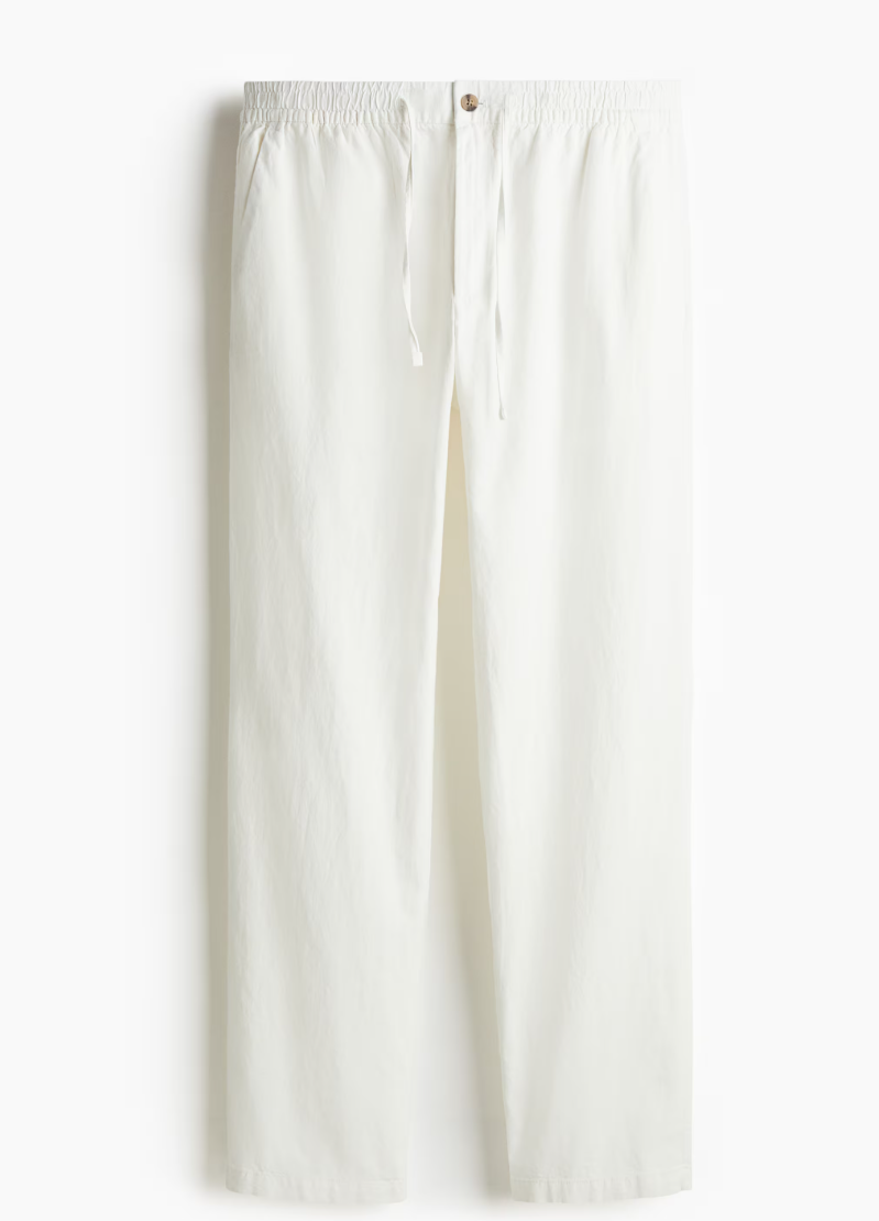 H&M | Regular-Fit Linen-Blend Pants