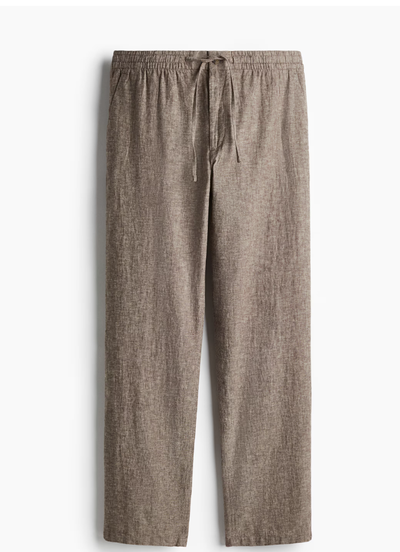H&M | Regular-Fit Linen-Blend Pants