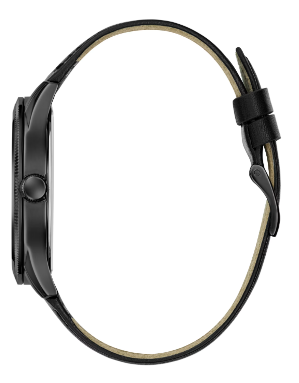 Guess | Black Leather Analog Watch